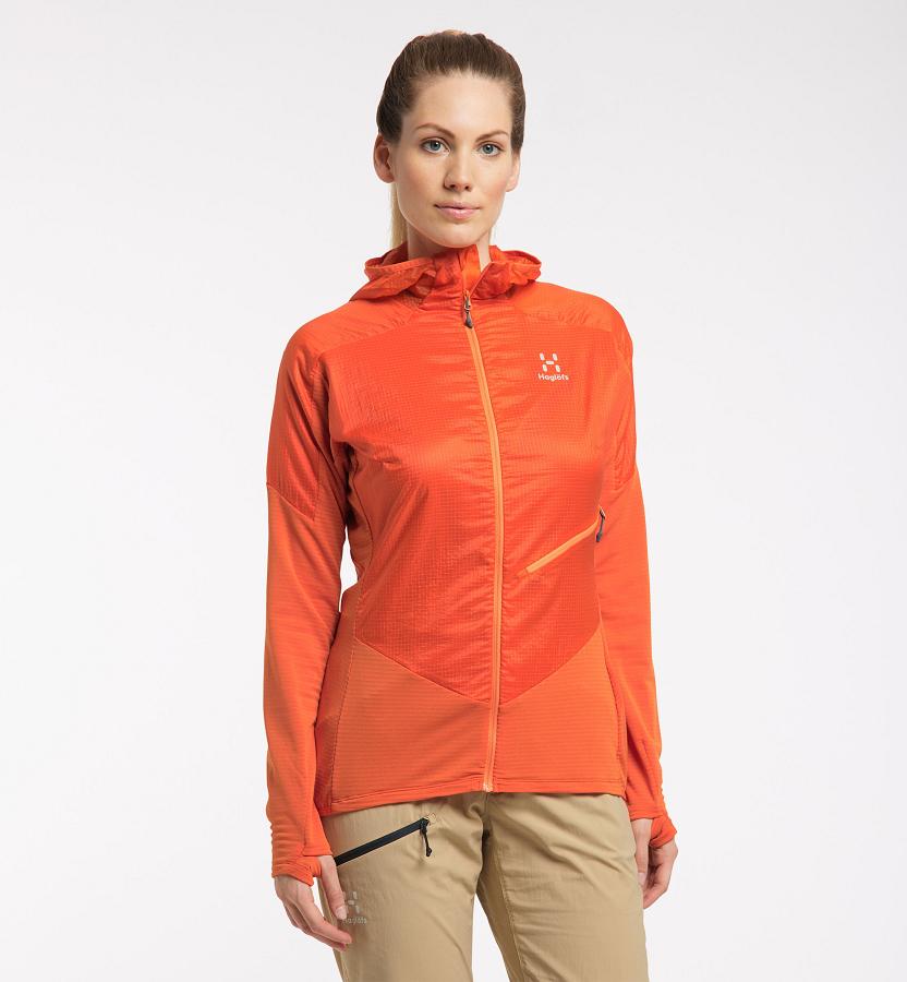 Haglöfs Womens L.I.M Hybrid Fleece Orange New Zealand 07215YZRM